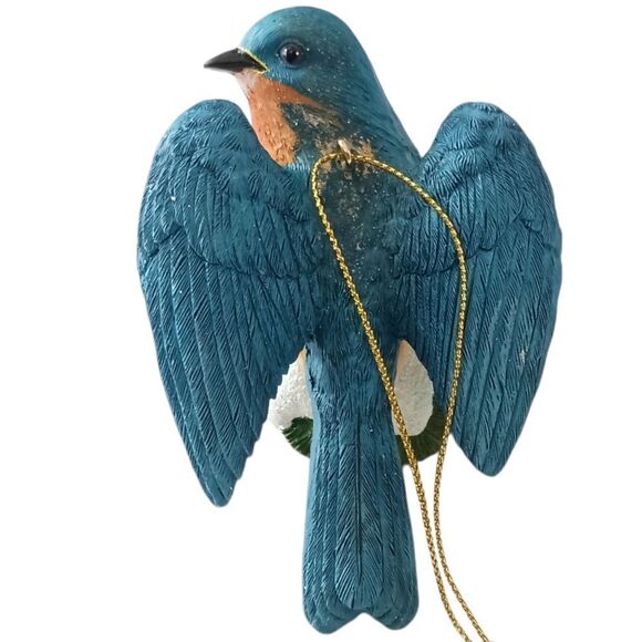 Bluebird On A Pinecone Ornament Danbury Mint Christmas Songbird Collection Bird. - Picture 11 of 16